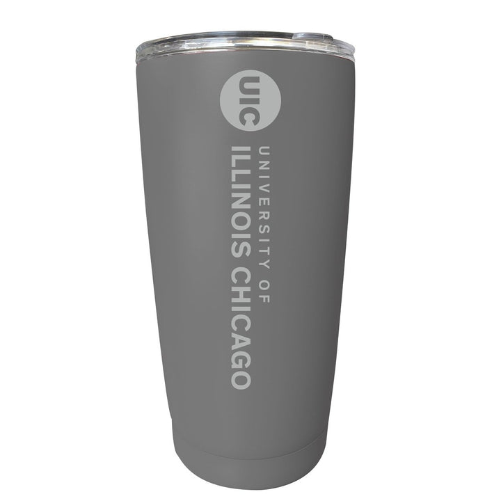 University of Illinois at Chicago NCAA Laser-Engraved Tumbler - 16oz Stainless Steel Insulated Mug Choose Your Color Image 4