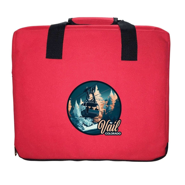 Vail Colorado Design C Souvenir Destination Seat Cushion Navy Image 1