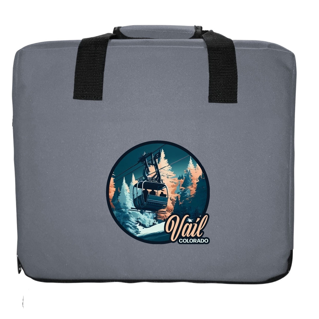 Vail Colorado Design C Souvenir Destination Seat Cushion Navy Image 6