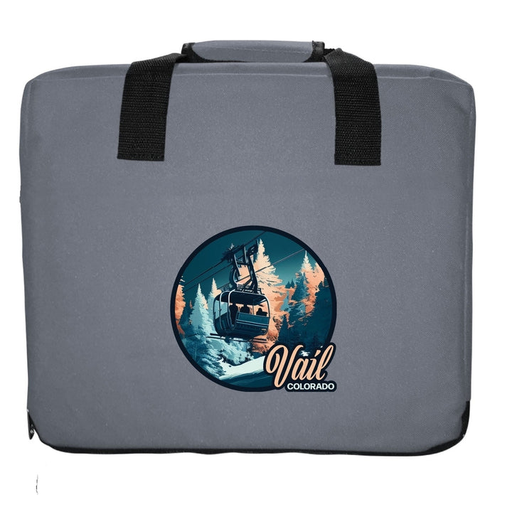 Vail Colorado Design C Souvenir Destination Seat Cushion Navy Image 6