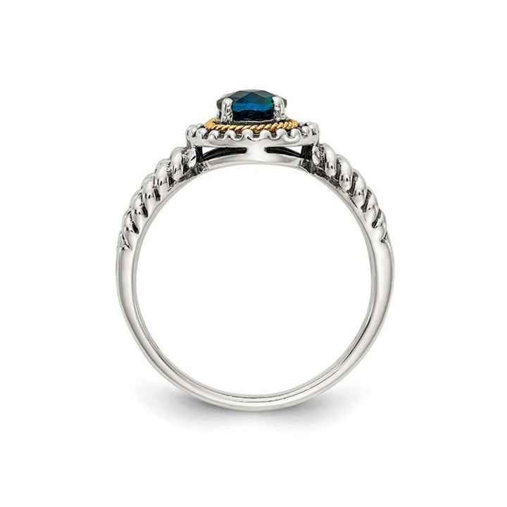 3/5 Carat (ctw) London Blue Topaz Ring in Sterling Silver Image 4