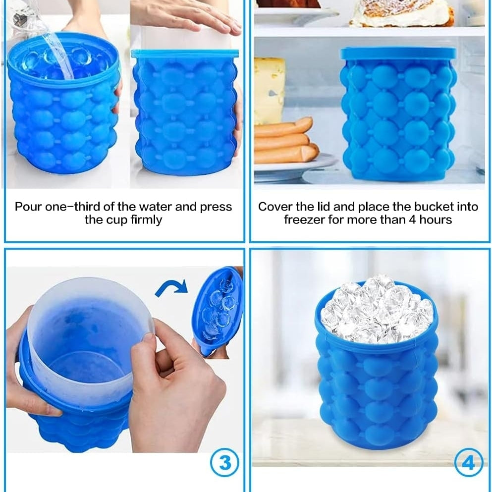 Ice Cube Maker Genie Portable Ice Maker 4.9in x 5.5in Dishwasher Safe Airtight Image 3