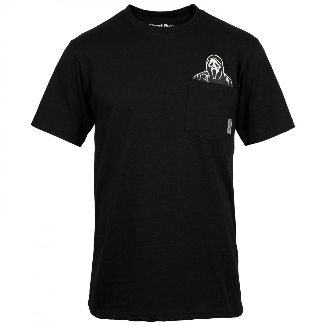 Scream Ghostface Pulldown Pocket T-Shirt Image 1