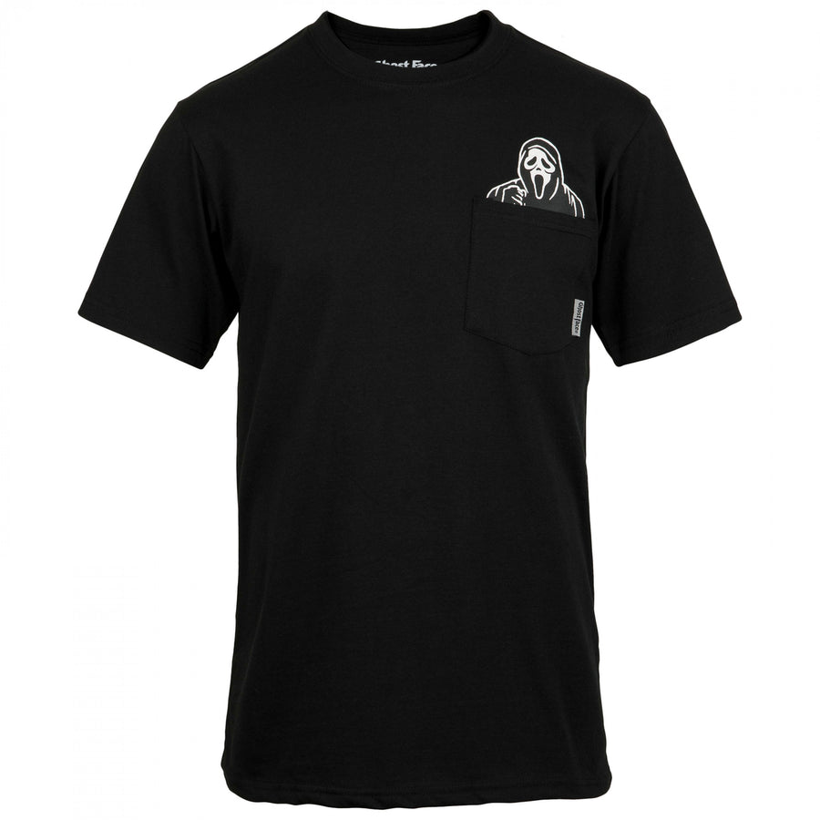 Scream Ghostface Pulldown Pocket T-Shirt Image 1