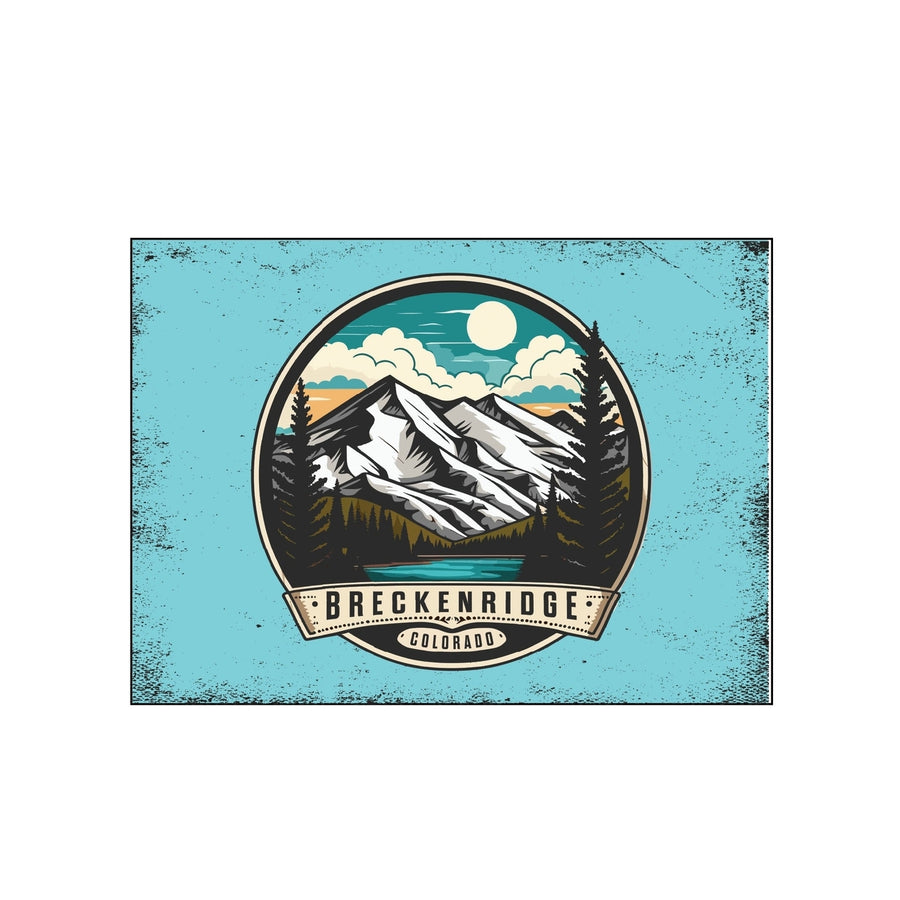 Breckenridge Colorado Design A Souvenir Wood sign with frame 5x7 Image 1