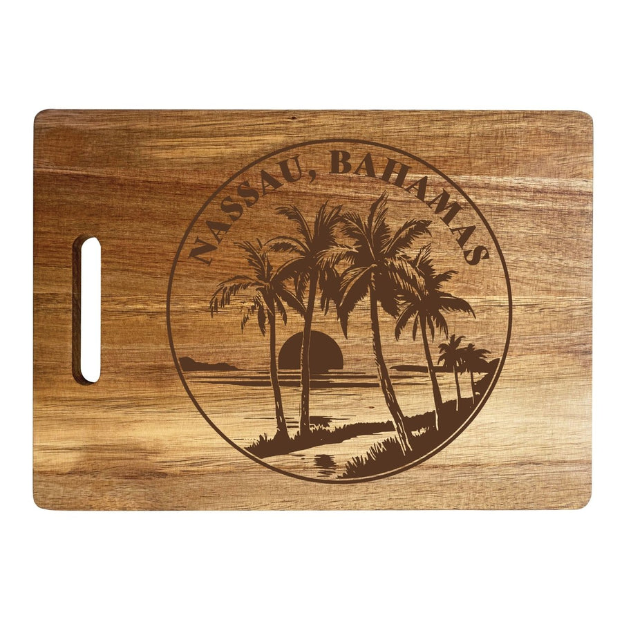 Nassau the Bahamas Souvenir Wooden Cutting Board 10 x 14 Image 1