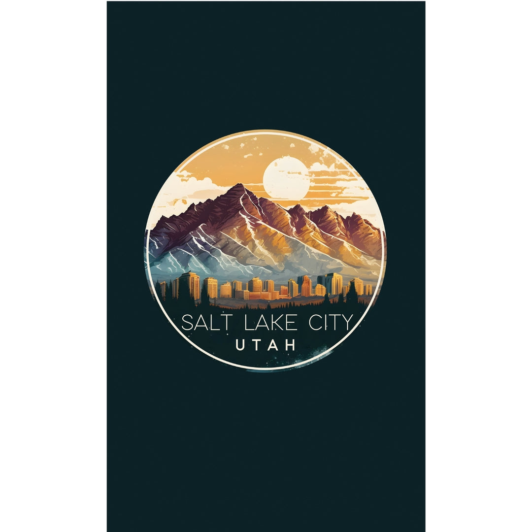 Salt Lake City Utah Design B Souvenir Metal Sign 9 x 15 Image 1