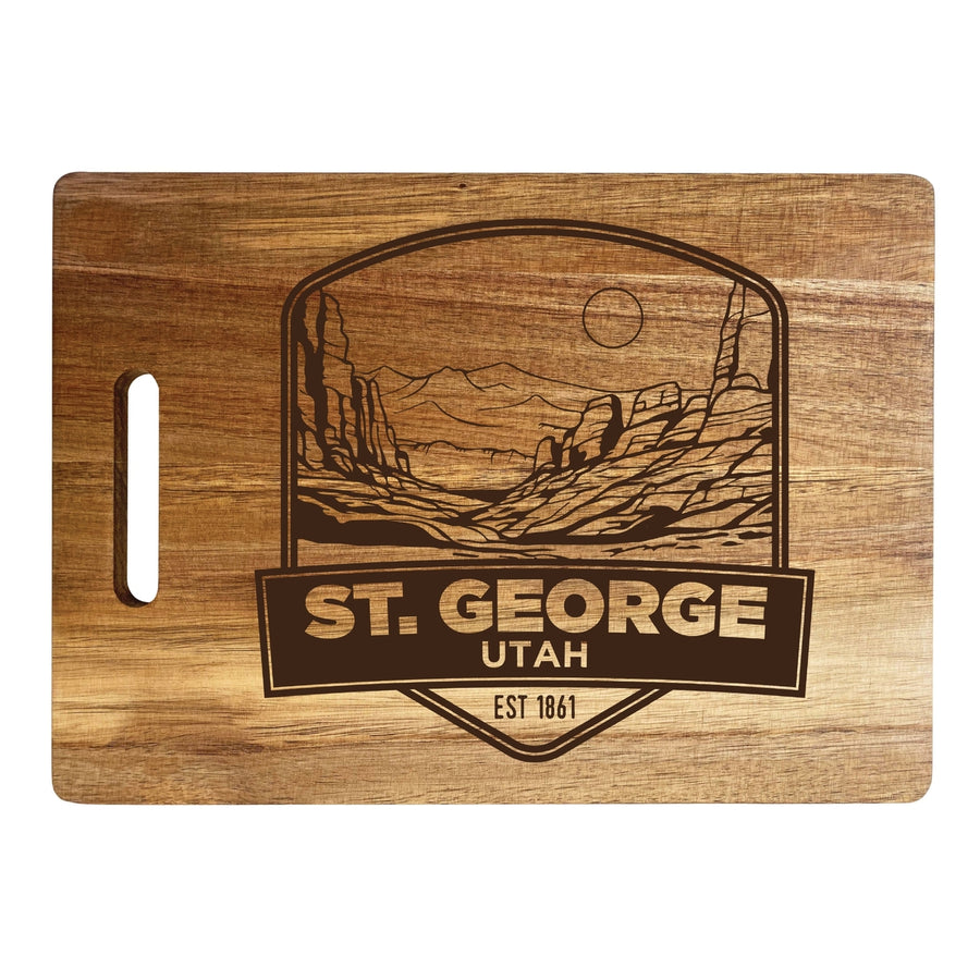 St. George Utah Souvenir Wooden Cutting Board 10 x 14 Image 1