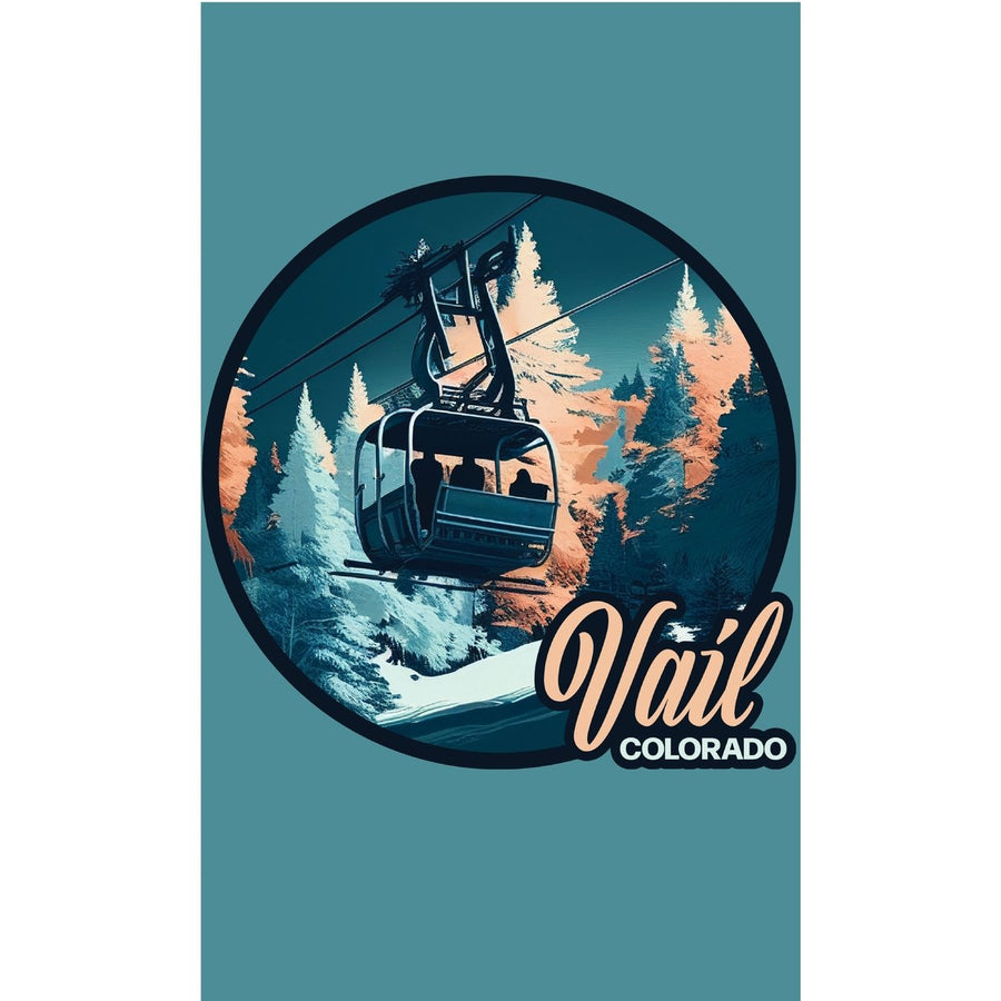 Vail Colorado Design C Souvenir Metal Sign 9 x 15 Image 1