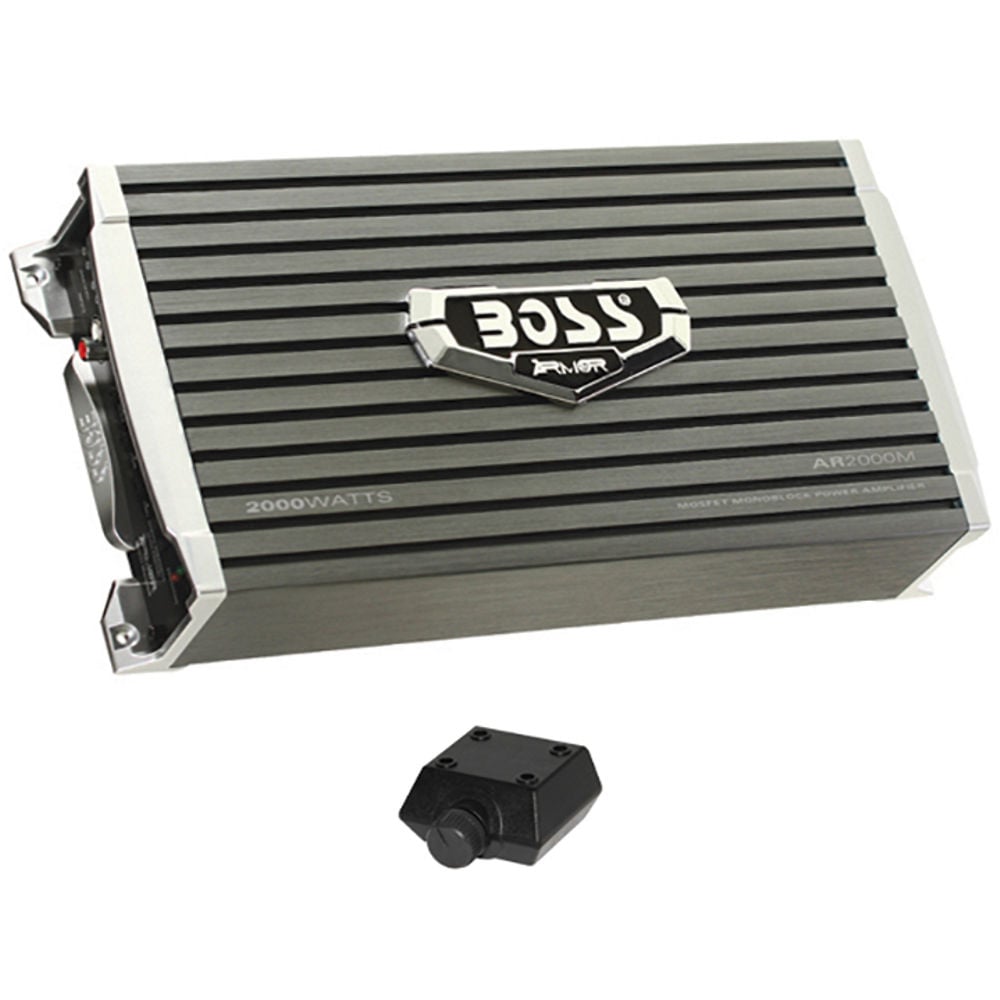 BOSS Audio Systems AR2000M Monoblock Car Amplifier - 2000 Watts 2-4 Ohm Stable Class A-B Mosfet Power Supply Gray Image 2