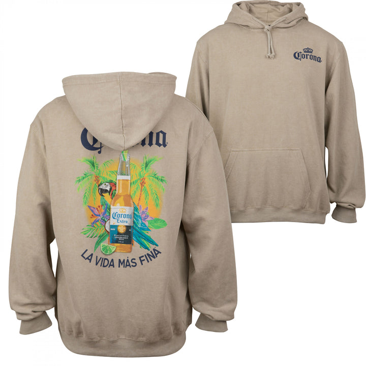 Corona La Vida Mas Fina Tropical Paradise Pull-Over Hoodie Image 1