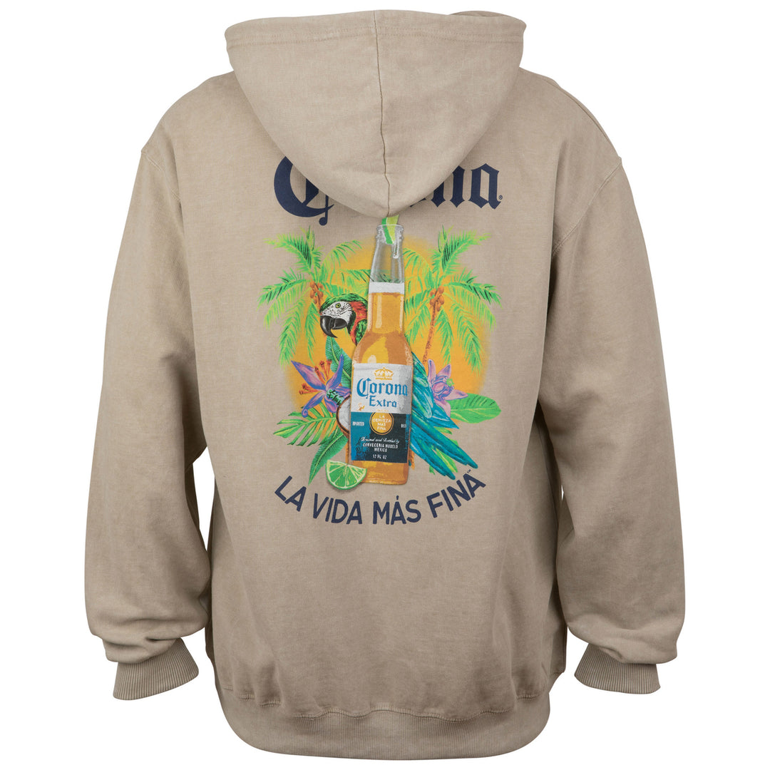 Corona La Vida Mas Fina Tropical Paradise Pull-Over Hoodie Image 3