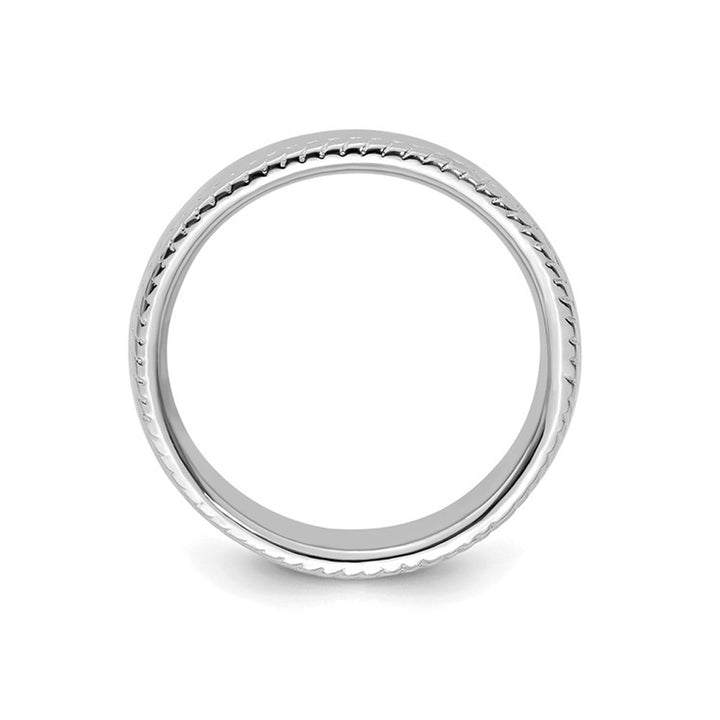 Sterling Silver Rope Edge Design Wedding Band Ring Image 4