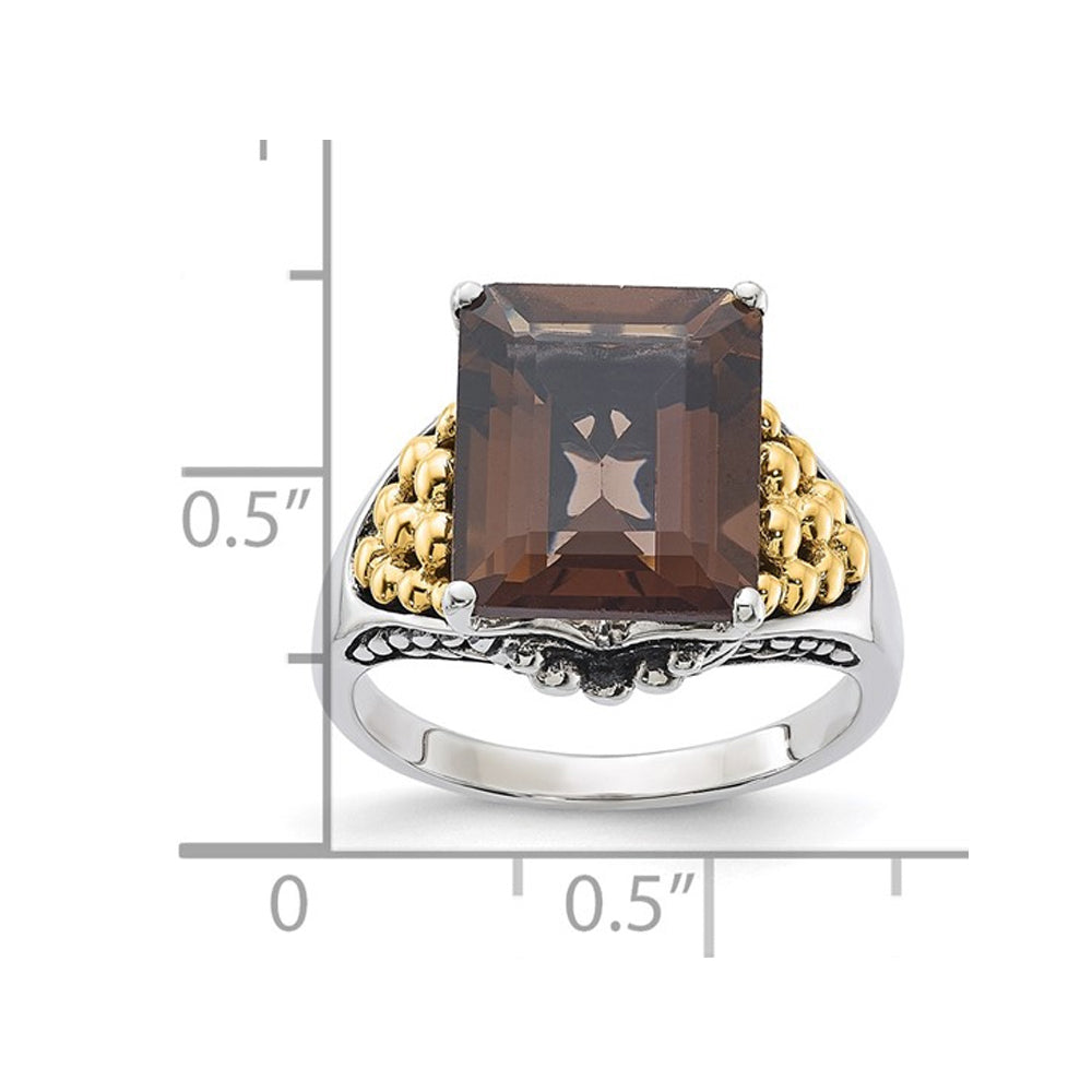 4.00 Carat (ctw) Smoky Quartz Ring in Sterling Silver Image 2