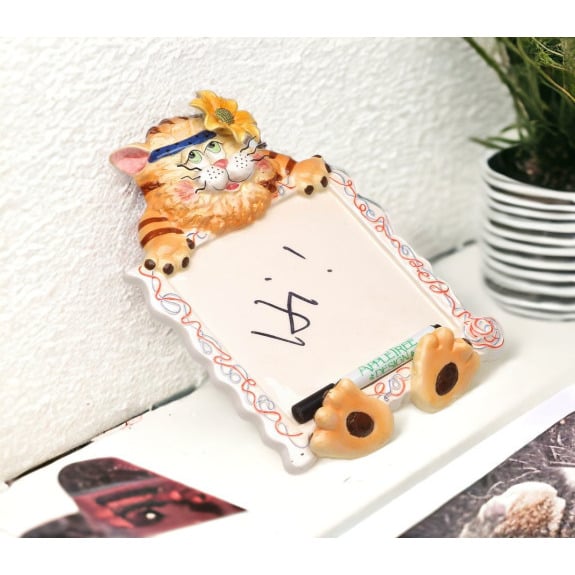 Ceramic Cat Message Board 4 7/8 x 4 1/2 x 6 1/4 Inch Gift for Cat Image 2