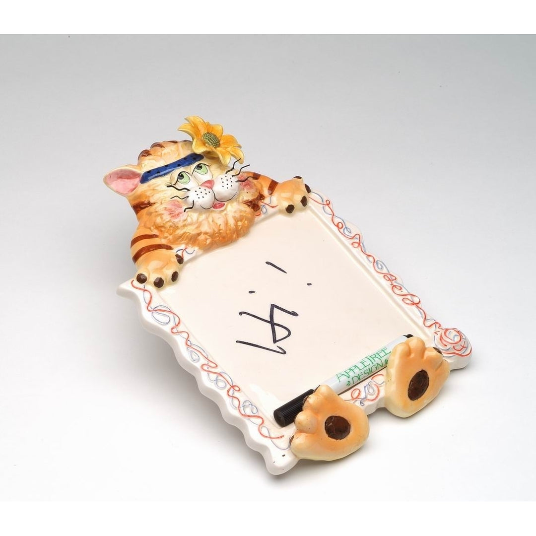 Ceramic Cat Message Board 4 7/8 x 4 1/2 x 6 1/4 Inch Gift for Cat Image 3