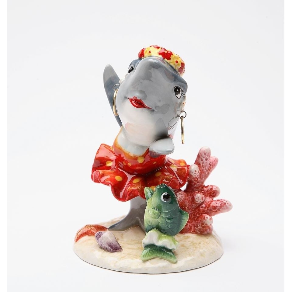 Ceramic Dancing Shark Figurine 4.75 Inch Gift for Shark Image 3