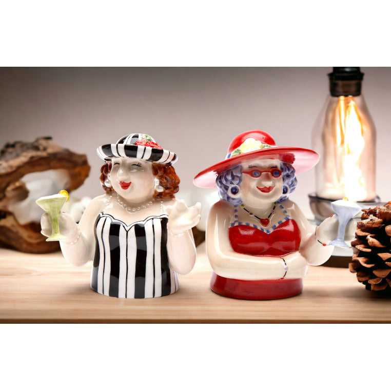 Kevins Gift Shoppe Ceramic Sophisticated Ladies at Happy Hour Salt and Pepper Shakers Image 1