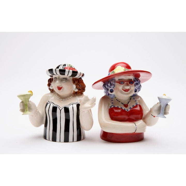 Kevins Gift Shoppe Ceramic Sophisticated Ladies at Happy Hour Salt and Pepper Shakers Image 3