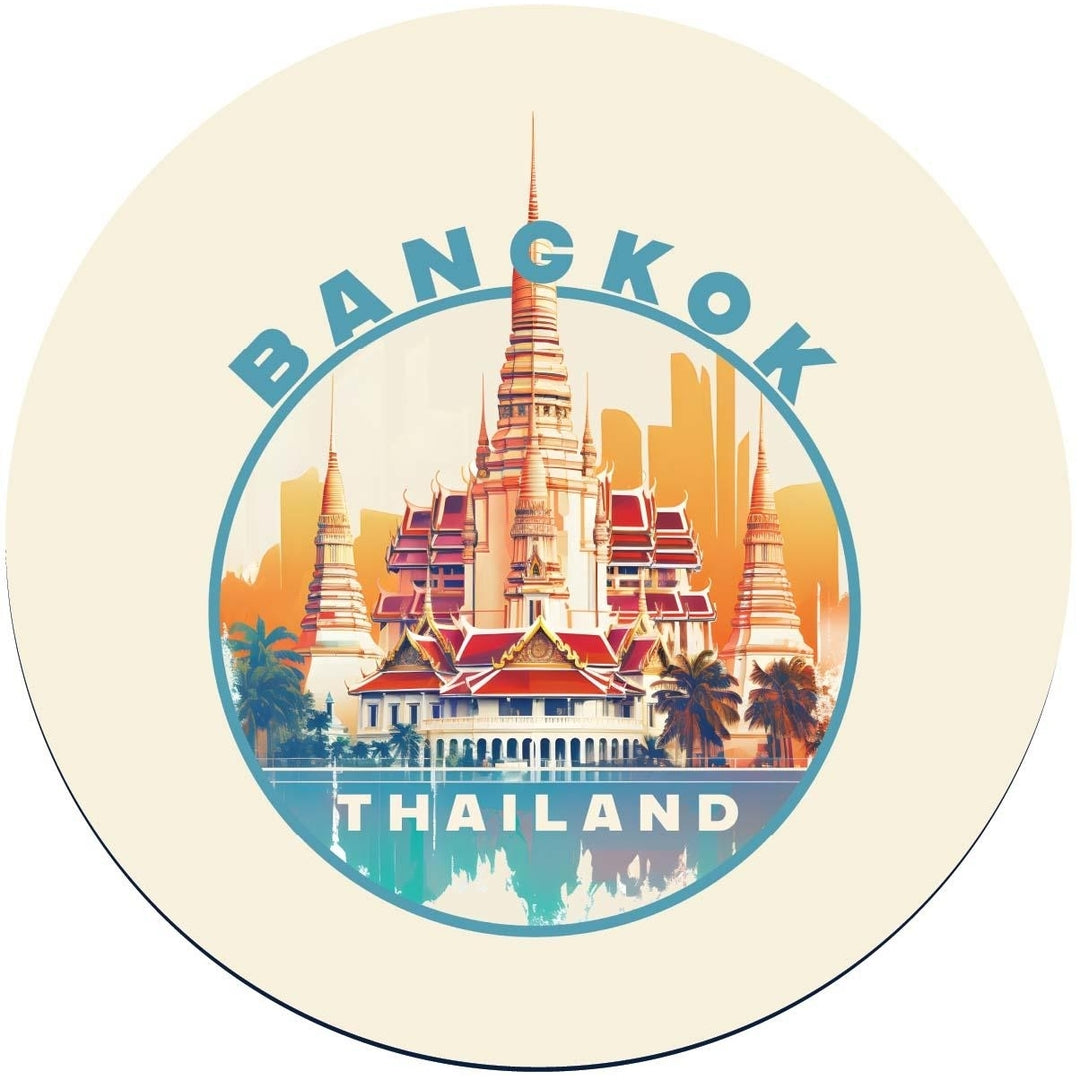 Bangkok Thailand C Souvenir Round Vinyl Decal Sticker Image 1