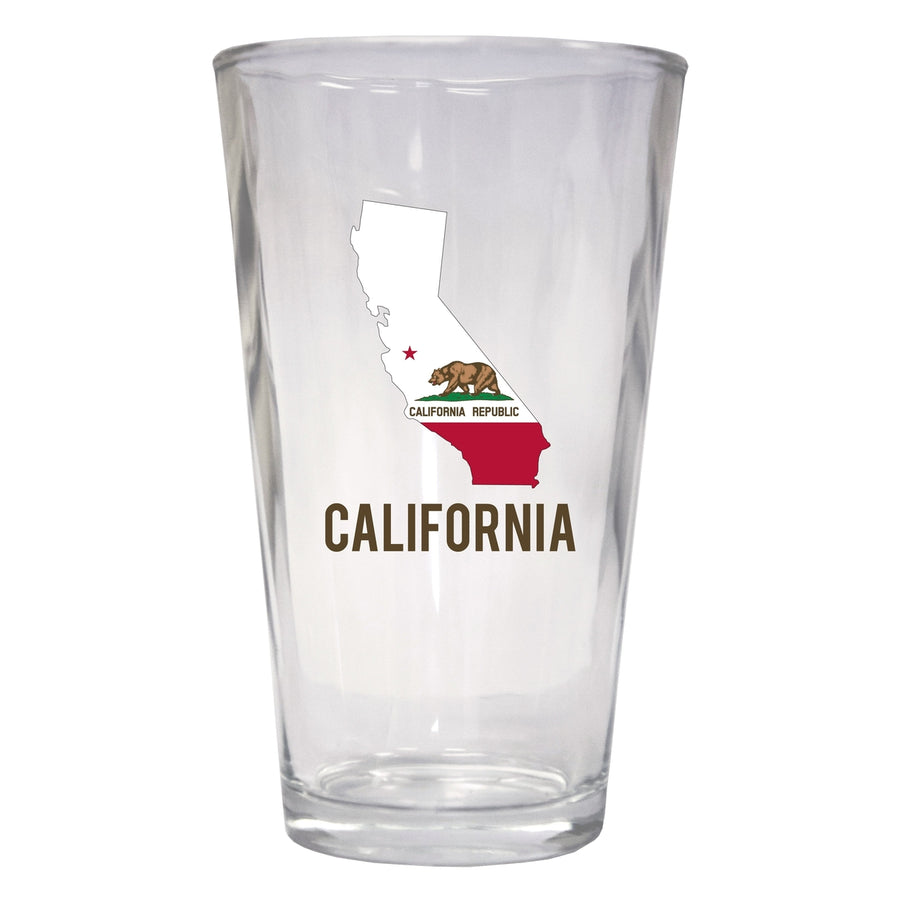 California State Shape Souvenir 16 oz Pint Glass Image 1