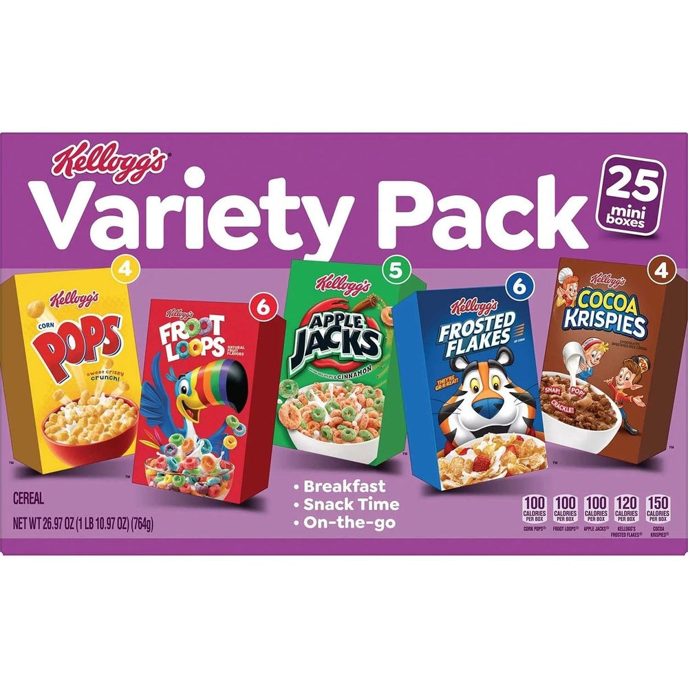 Kelloggs Assorted Breakfast Cereals (25 Pack) Image 2