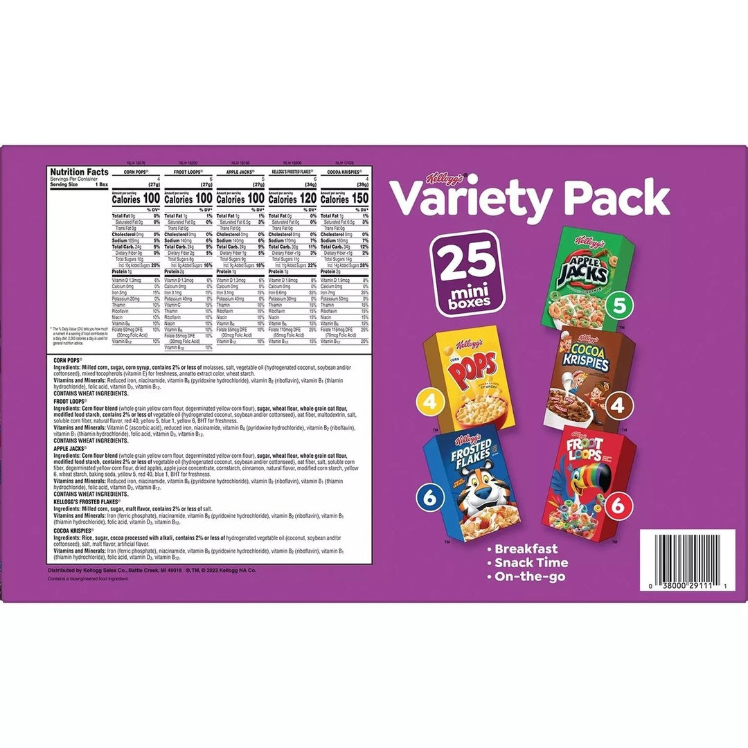 Kelloggs Assorted Breakfast Cereals (25 Pack) Image 4