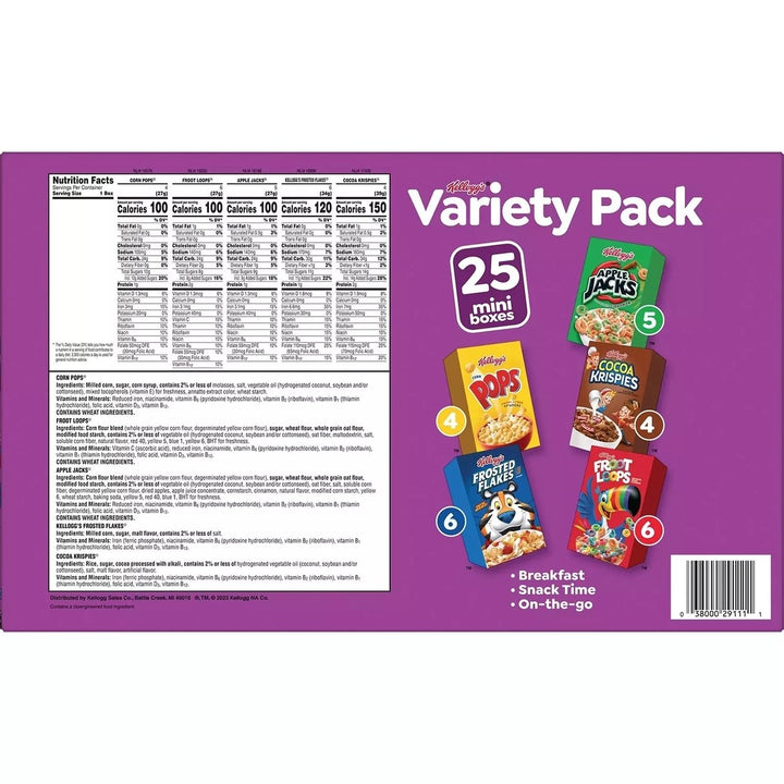 Kelloggs Assorted Breakfast Cereals (25 Pack) Image 4