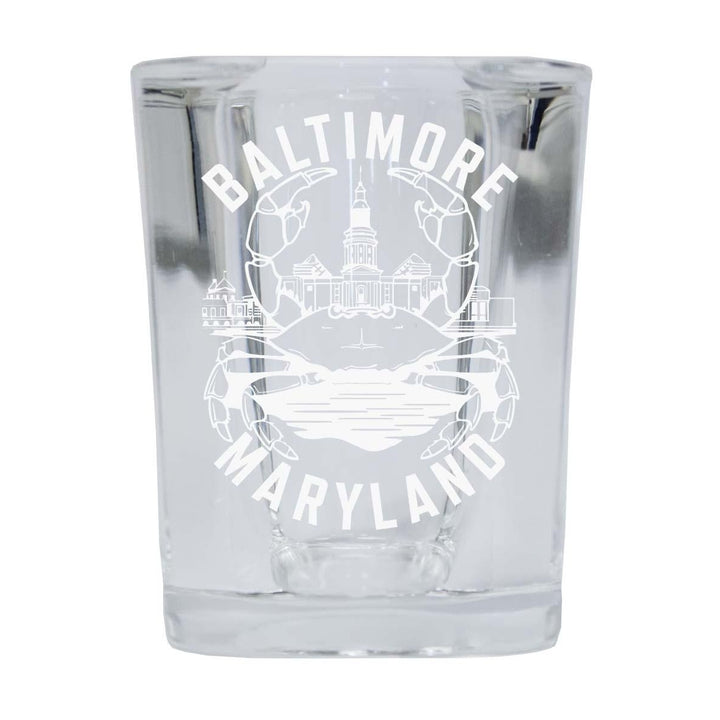 Baltimore Maryland A Souvenir 2.5 Ounce Engraved Shot Glass Square Image 1