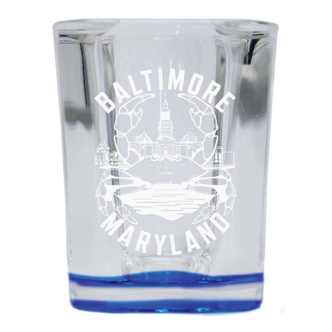 Baltimore Maryland A Souvenir 2.5 Ounce Engraved Shot Glass Square Image 2