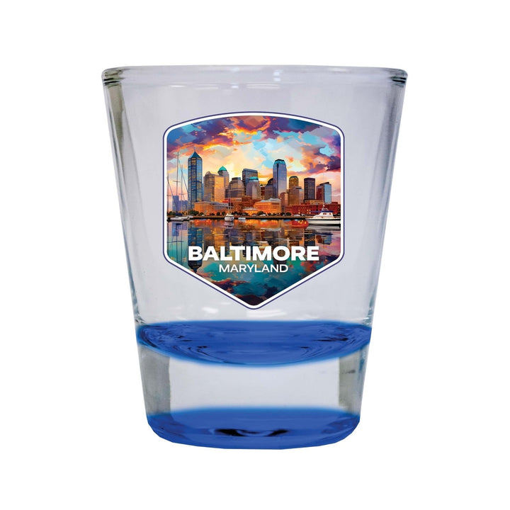 Baltimore Maryland A Souvenir 1.5 Ounce Shot Glass Round Image 4