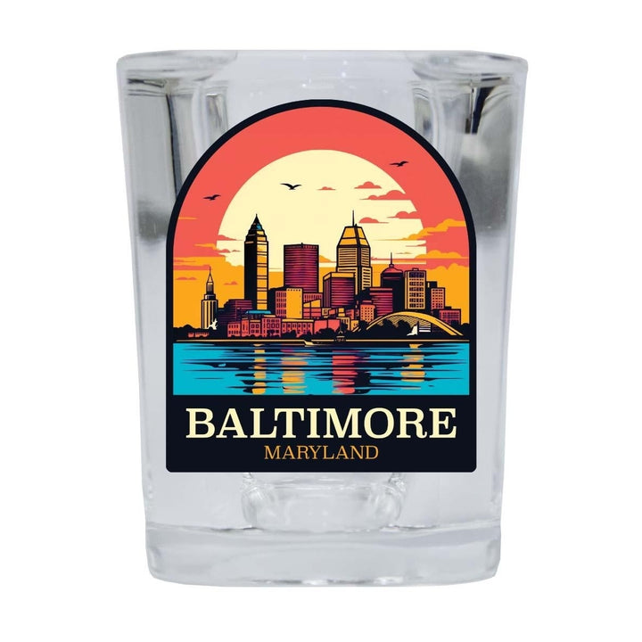 Baltimore Maryland C Souvenir 2.5 Ounce Shot Glass Square Image 1