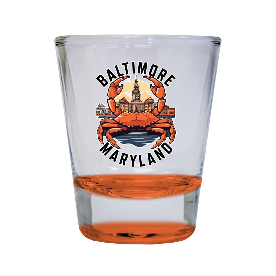 Baltimore Maryland D Souvenir 1.5 Ounce Shot Glass Round Image 1