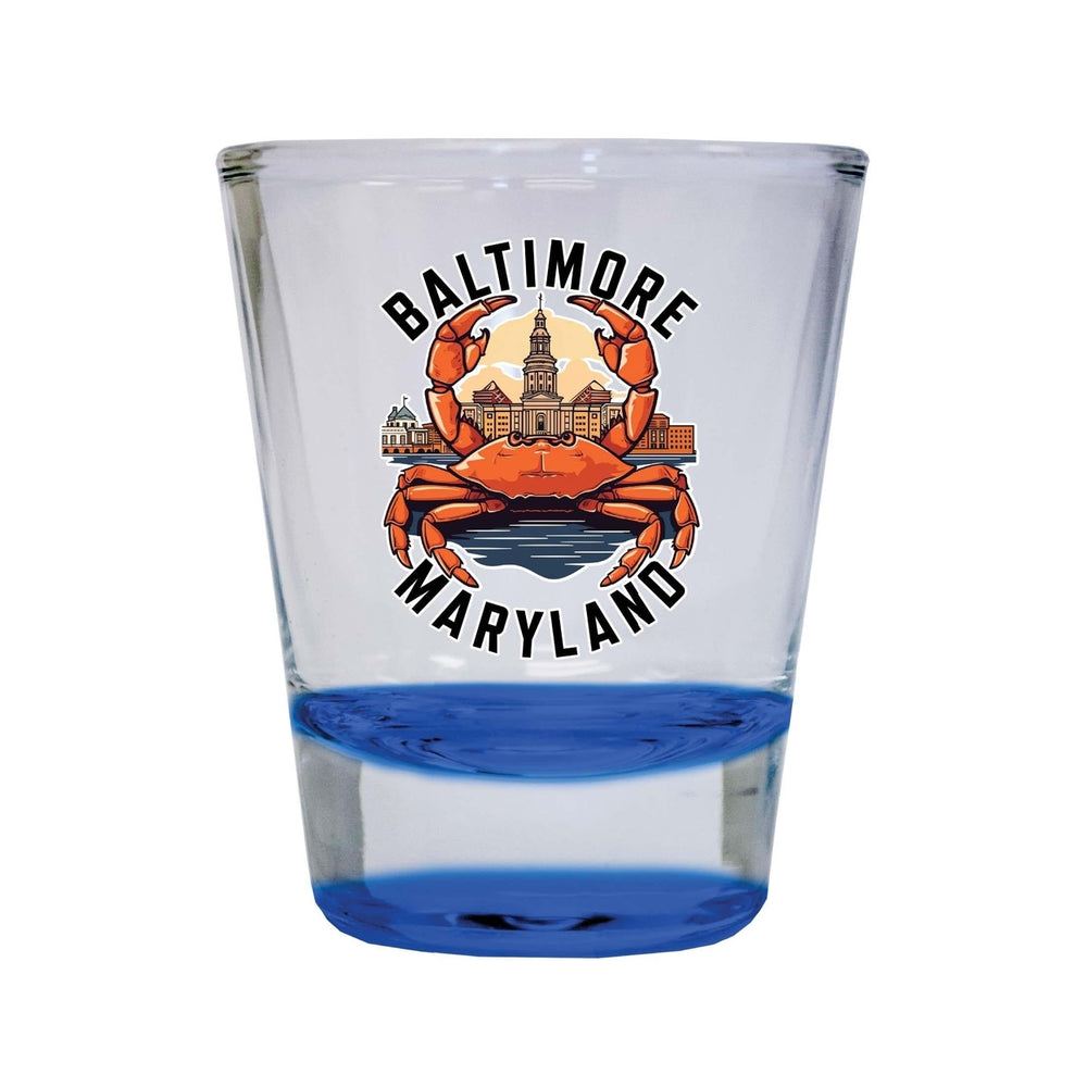 Baltimore Maryland D Souvenir 1.5 Ounce Shot Glass Round Image 2