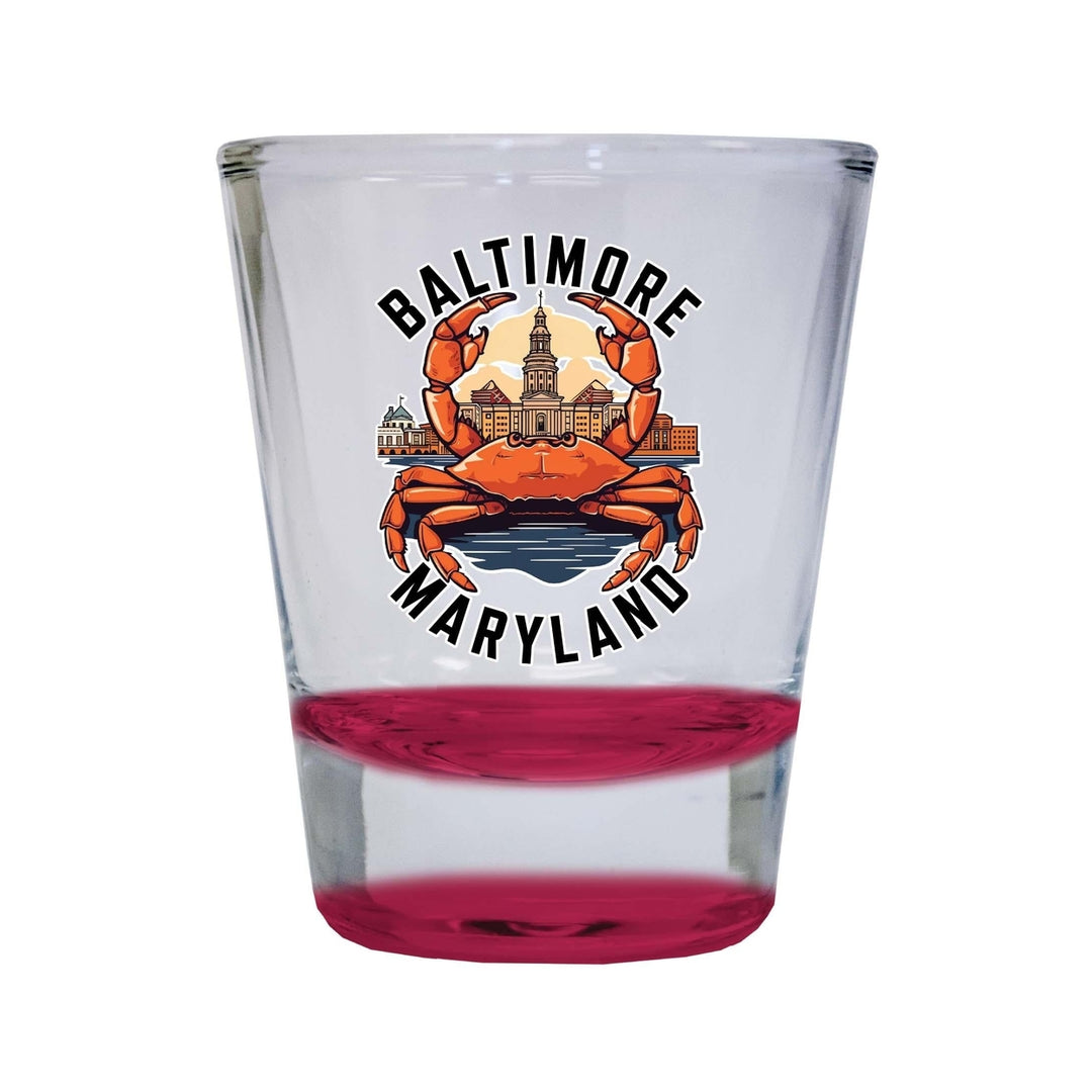 Baltimore Maryland D Souvenir 1.5 Ounce Shot Glass Round Image 4