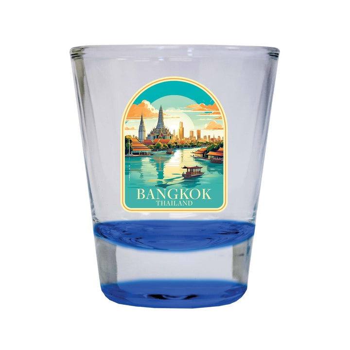 Bangkok Thailand A Souvenir 1.5 Ounce Shot Glass Round Image 1