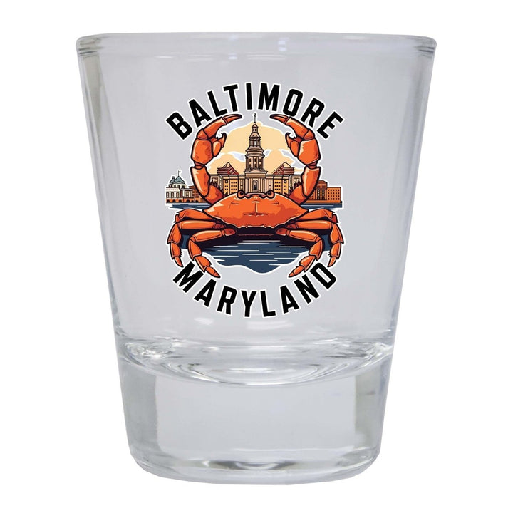 Baltimore Maryland D Souvenir 1.5 Ounce Shot Glass Round Image 4