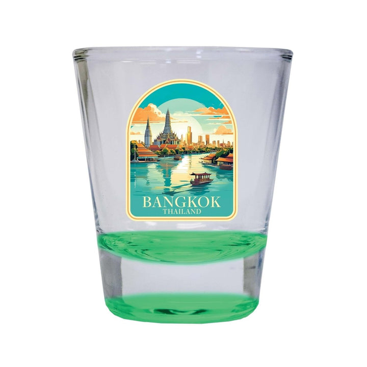 Bangkok Thailand A Souvenir 1.5 Ounce Shot Glass Round Image 4