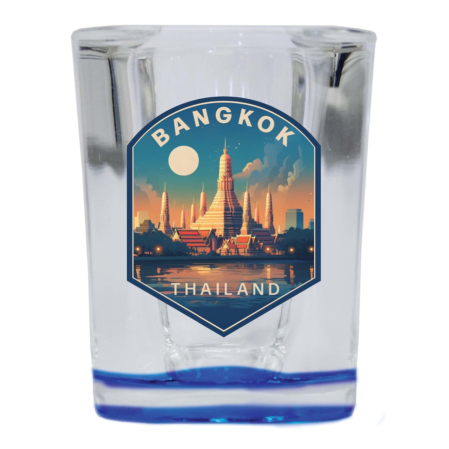 Bangkok Thailand B Souvenir 2.5 Ounce Shot Glass Square Base Image 1