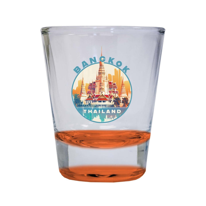 Bangkok Thailand C Souvenir 1.5 Ounce Shot Glass Round Image 1