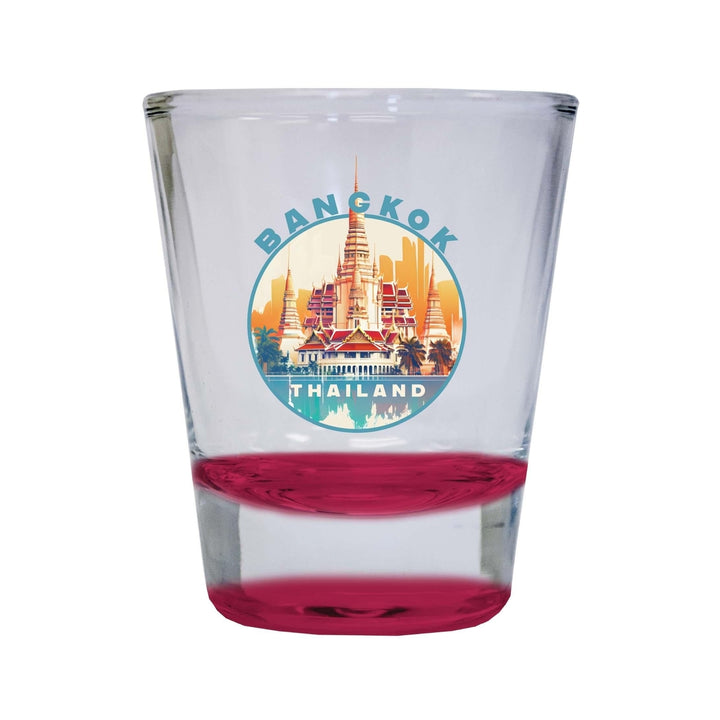 Bangkok Thailand C Souvenir 1.5 Ounce Shot Glass Round Image 2