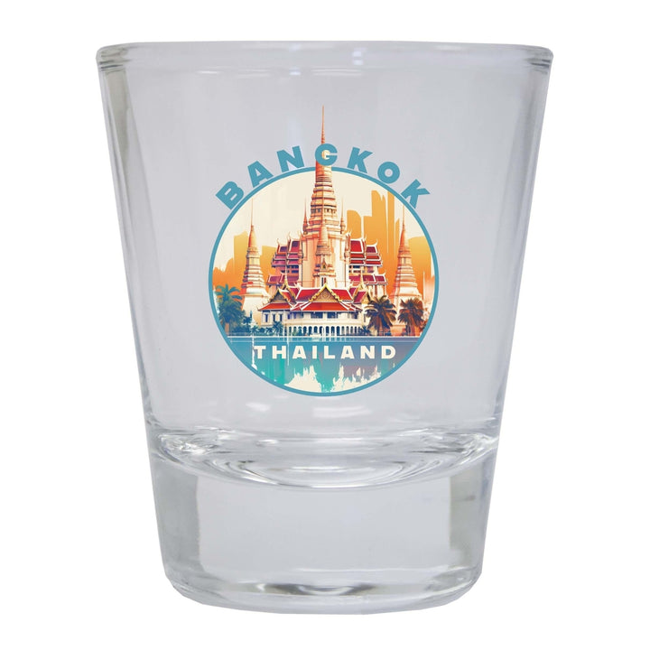 Bangkok Thailand C Souvenir 1.5 Ounce Shot Glass Round Image 3