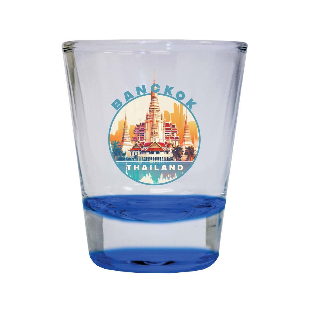 Bangkok Thailand C Souvenir 1.5 Ounce Shot Glass Round Image 4