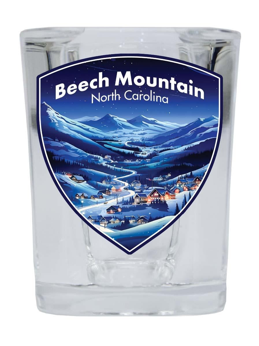 Beech Mountain North Carolina A Souvenir 2.5 Ounce Shot Glass Square Base Image 1