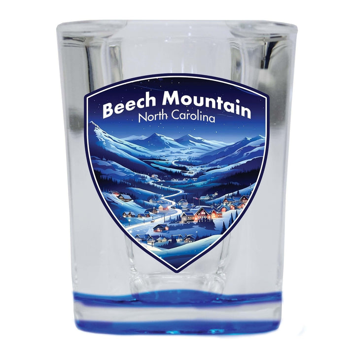 Beech Mountain North Carolina A Souvenir 2.5 Ounce Shot Glass Square Base Image 2