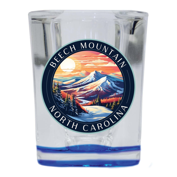 Beech Mountain North Carolina B Souvenir 2.5 Ounce Shot Glass Square Image 1