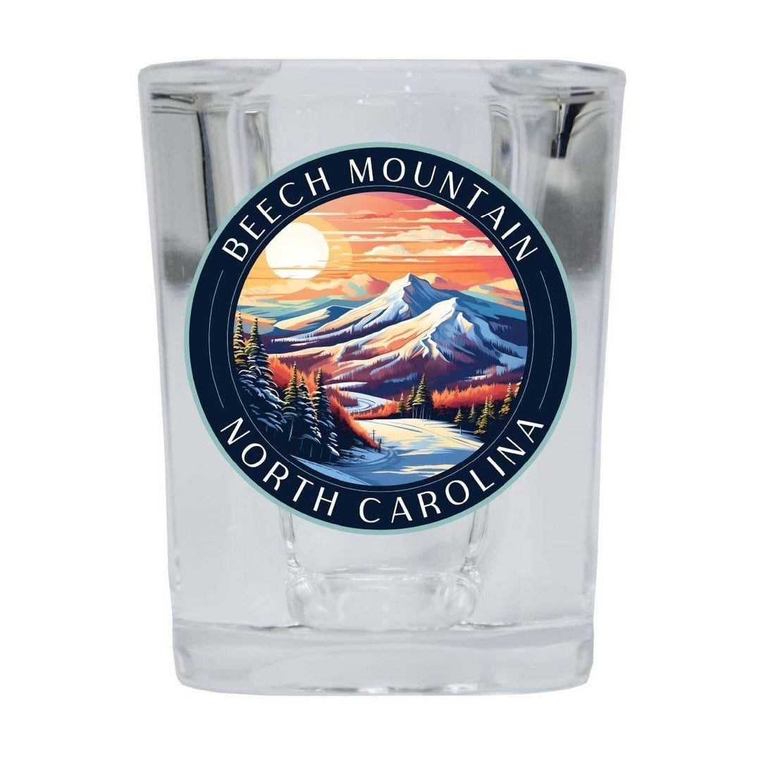 Beech Mountain North Carolina B Souvenir 2.5 Ounce Shot Glass Square Image 2