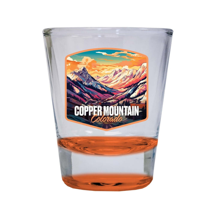 Copper Mountain A Souvenir 1.5 Ounce Shot Glass Round Image 3