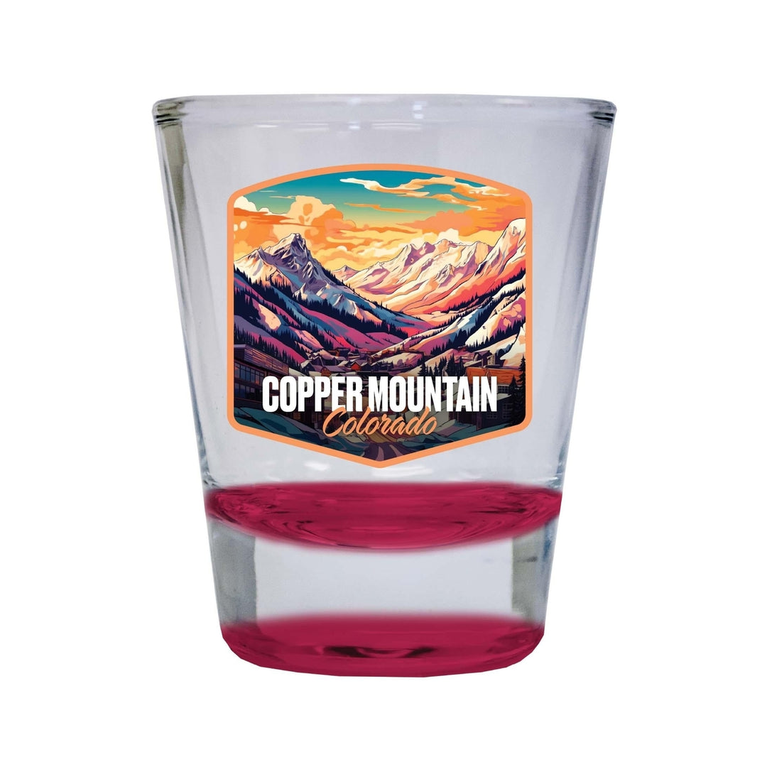 Copper Mountain A Souvenir 1.5 Ounce Shot Glass Round Image 4