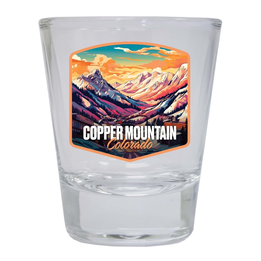 Copper Mountain A Souvenir 1.5 Ounce Shot Glass Round Image 4